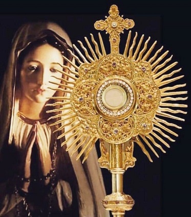 The Blessed Virgin Mary is the Mother of the Eucharist since she is the Mother of Jesus Christ.