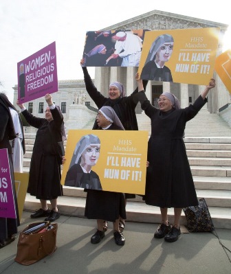 Little Sisters of the Poor protest the communistic tyranny of the HHS Contraceptive Mandate.