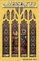 The front cover of The Messenger, Winter 2010-11 issue, features the restored Martyrdom of Saint Wenceslaus stained glass window in Saint Wenceslaus Church in Saint Louis, Missouri.