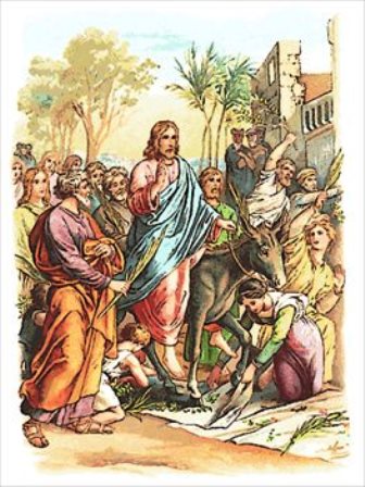 The triumphant entry of Jesus Christ into Jerusalem is foretold in the Old Testament in the Book of Zechariah 9:9.