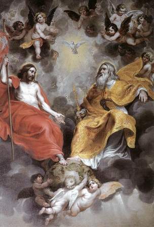 The Most Holy Trinity is one God in three divine persons of God the Father, God the Son, and God the Holy Spirit.