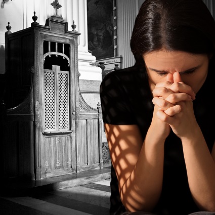 The Sacrament of Reconciliation or Confession is when Jesus Christ forgives sins through a Roman Catholic priest who administers the sacrament.