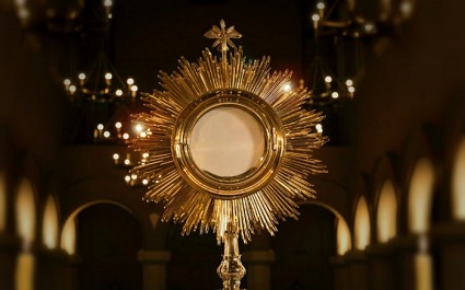 A monstrance is the special object used to hold and display Jesus Christ in the Holy Eucharist for the purpose of prayer and adoration by Catholics.