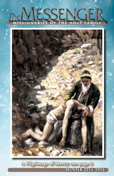 The front cover of the Winter 2015-2016 issue of The Messenger features The Good Samaritan by Jacques Joseph Tissot, 1836-1902.