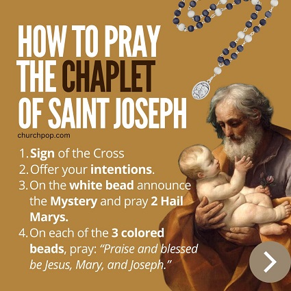 The Chaplet of Saint Joseph is a prayerful reflection on the life of Jesus’ earthly father and the role he had in salvation history.
