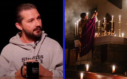 Shia LaBeouf is interviewed by Bishop Robert Barron about his leading role in the movie called Padre Pio.